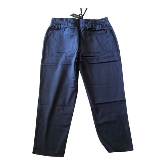 Area Stars NWT Women’s Navy Blue Ali Cropped Drawstring Cut Hem Pants Large - Picture 13 of 16